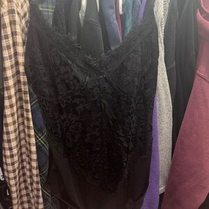 Black Lace Camisole Top